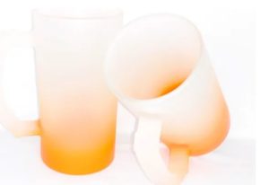 Caneca de choop vidro jateado 475ml