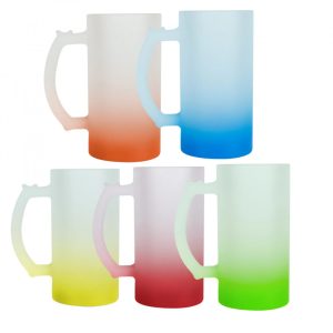 Caneca de choop vidro jateado 475ml